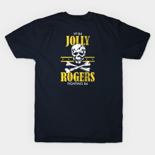 VF-84 Jolly Rogers (Front & Back distressed logo) T-Shirt